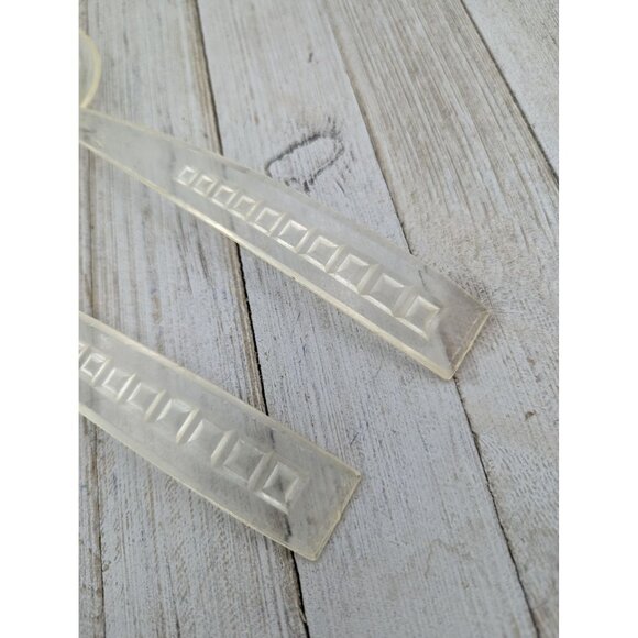 Clear Plastic Salad Spoons Sporks Serving Utensil 9" Tongs - Picture 2 of 6